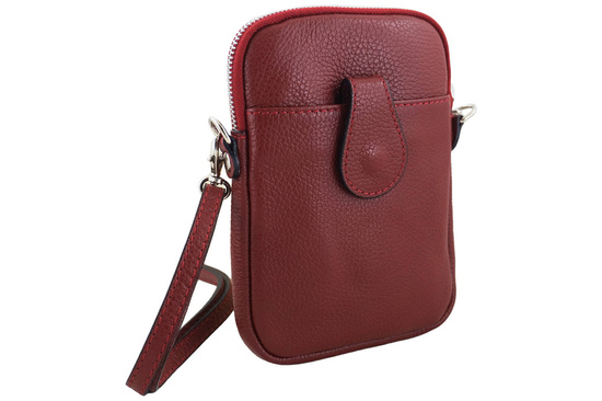 Skórzane etui na telefon - Czerwone