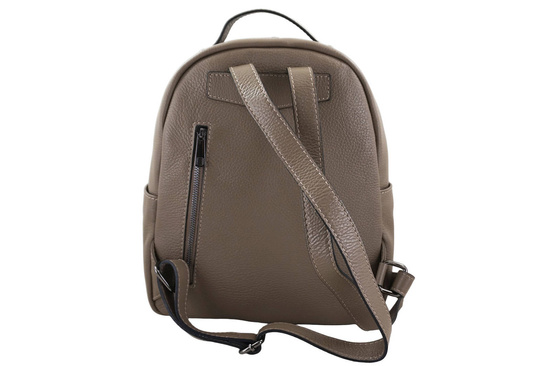 Elegancki plecak skórzany - Beżowy ciemny 