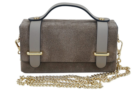 Zamszowa torebka Barberinis wizytowa - Beżowa  