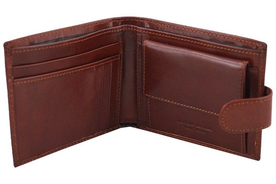 Portfel męski skórzany Barberini's - Zielony ciemny 