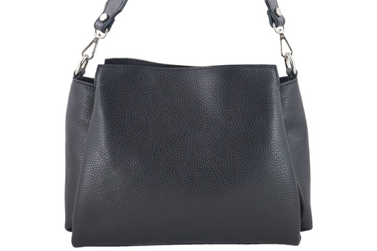 Torebka kuferek na szerokim pasku - Beżowa ciemna