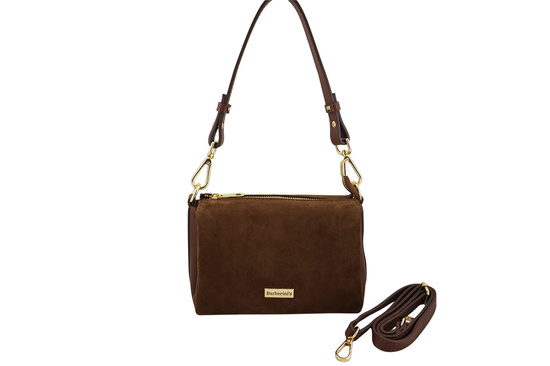 Zamszowa listonoszka damska Barberinis - Brązowa 