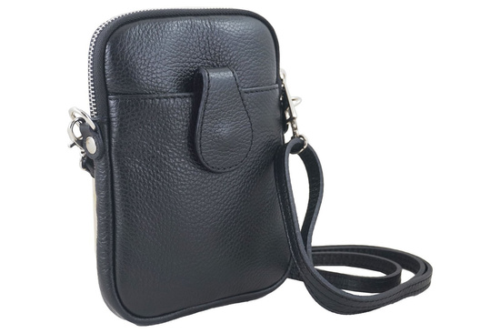 Skórzane etui na telefon - Czarne 