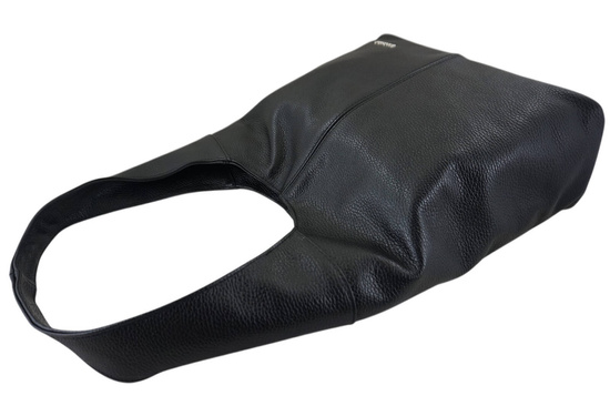 Modna torebka worek na szerokim uchwycie - Czarna