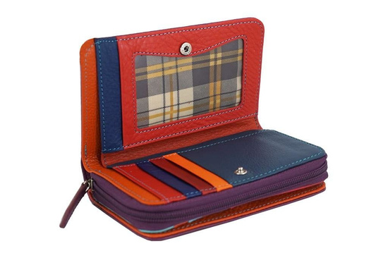 Barberini's - skórzany portfel damski - Zielony