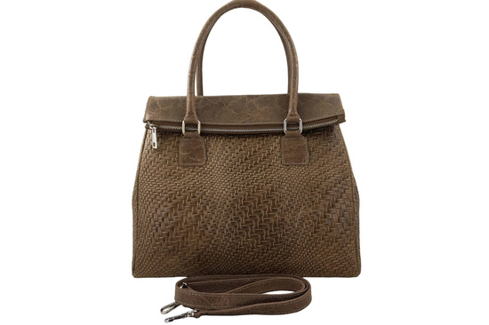 Elegancka torebka do pracy - Beżowa ciemna 