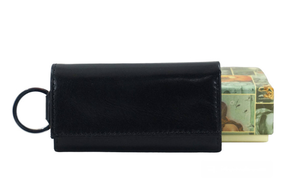 Etui skórzane na klucze / portfel - Czarne 