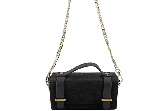 Zamszowa torebka Barberinis wizytowa - Czarna