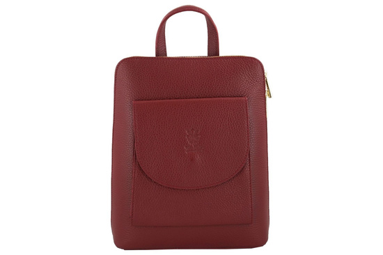 Plecak skórzany / listonoszka - Casual 2w1 - Beżowy 