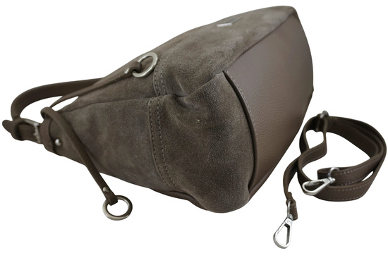 Torebka Barberinis zamszowa klasyczna - Beżowa ciemna