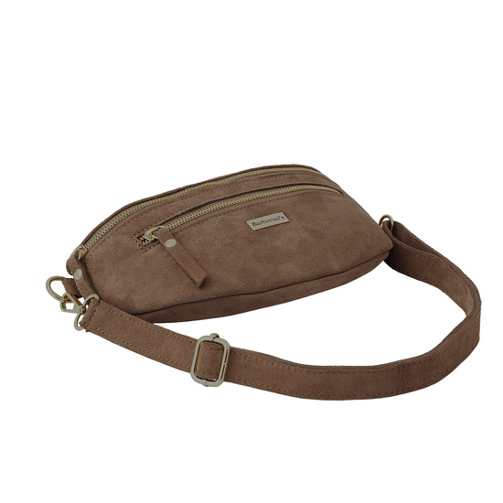 Zamszowa nerka damska Barberinis - Beżowa ciemna 