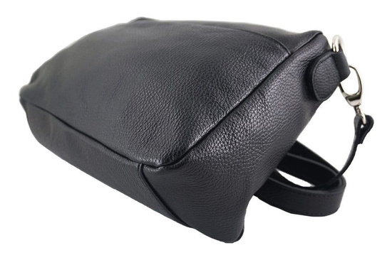 Torebka ze skóry naturalnej - listonoszka Bordowa 