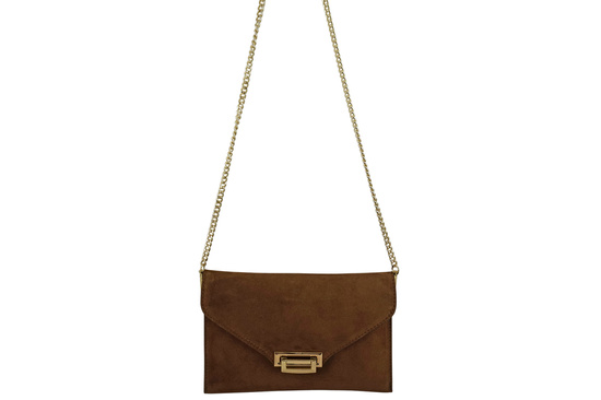 Stylowa kopertówka zamszowa Barberinis - Brązowa 