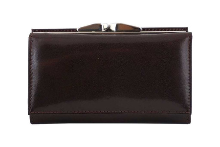 Portfel damski klasyczny skórzany - Granatowy