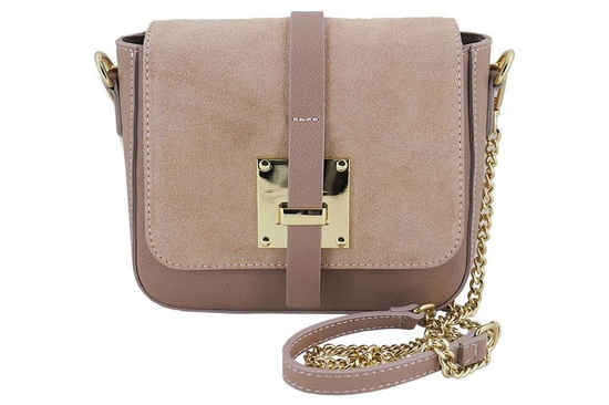 Wizytowa listonoszka na ramię - Barberini's - Szara jasna 