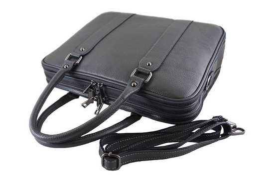 Aktówka skórzana damska - Barberini's - Bordowa 