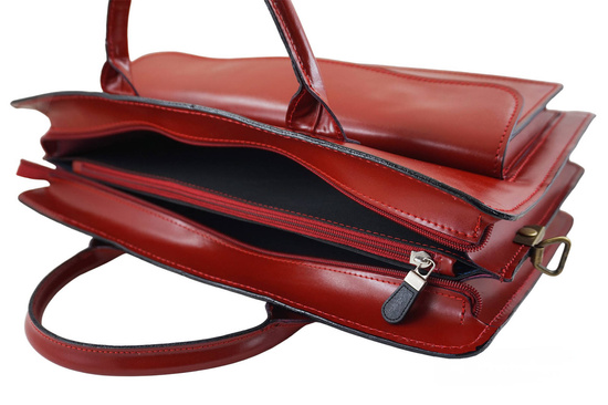 Damska teczka aktówka A4 - Czerwona 