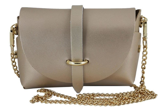 Modna listonoszka wizytowa skórzana - Granatowa 