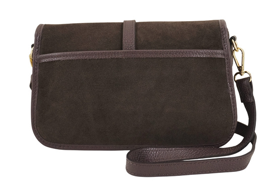 Zamszowa torebka damska Barberinis - Brązowa ciemna 