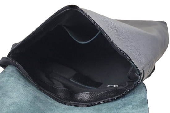 Stylowy plecak damski skórzany - Czarny 