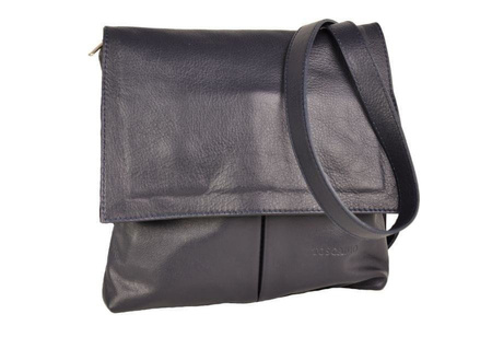 Torebki skórzane listonoszki - Barberini's - Czarny