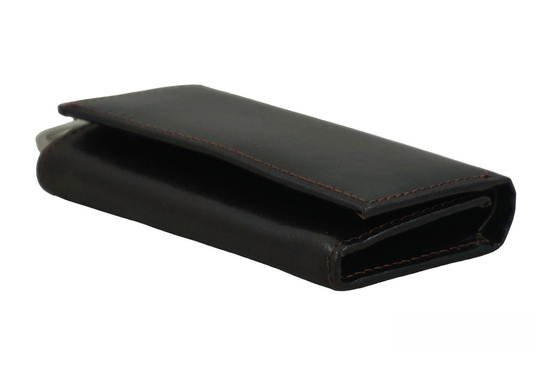 Etui skórzane na klucze / portfel - Brązowe ciemne 