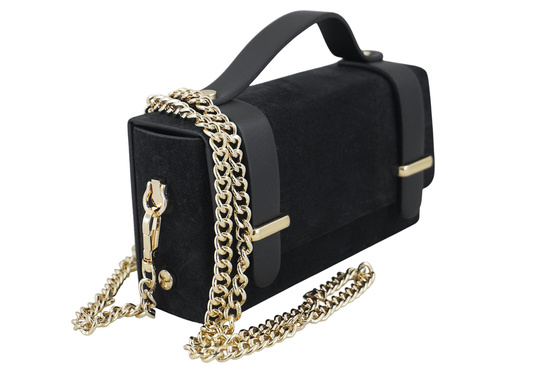 Zamszowa torebka Barberinis wizytowa - Czarna