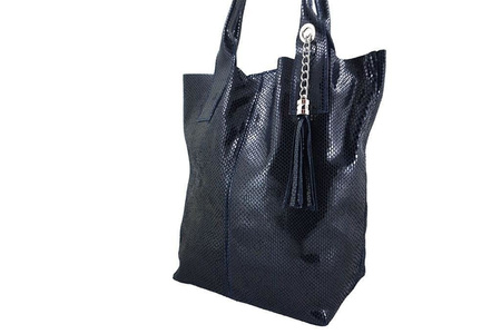 Torebki worki zamszowe - Barberini's - Granatowy