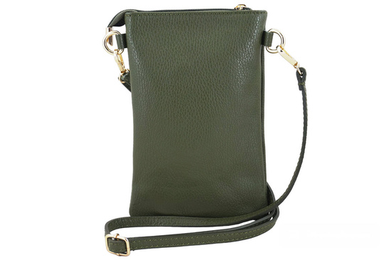 Torebka skórzana / etui na telefon - Zielone 