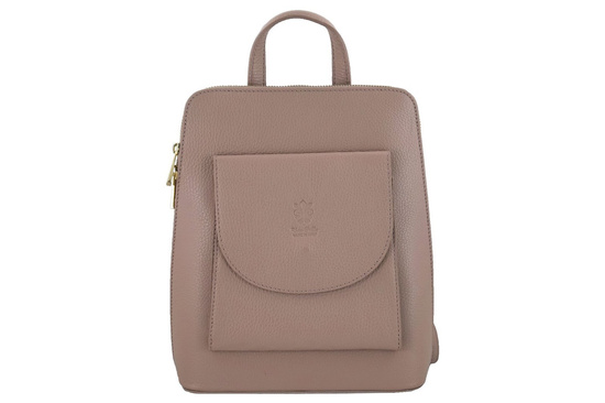 Plecak skórzany / listonoszka - Casual 2w1 - Szary 