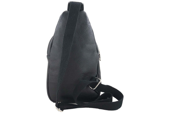 Skórzana saszetka / nerka męska - Czarna 