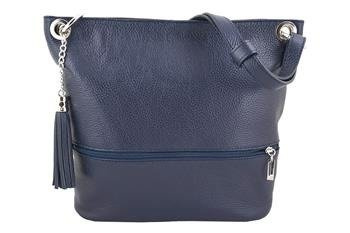 Skórzana torebka worek Barberinis - Granatowy