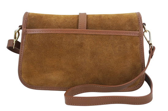 Zamszowa torebka damska Barberinis - Brązowa jasna