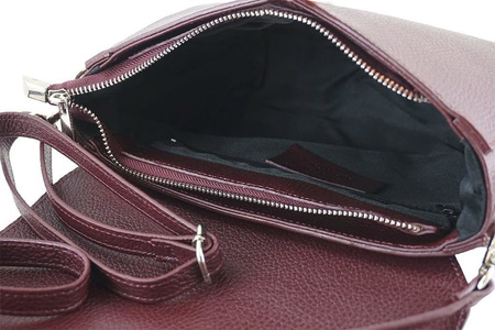 Wizytowa torebka listonoszka skórzana - Barberini's - Granatowa