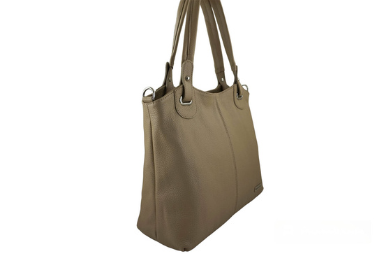 Codzienna duża torebka damska - Beżowa 