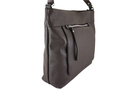 Torebka skórzana damska - Barberini's - Brązowa jasna