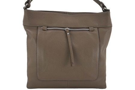 Torebka skórzana damska - Barberini's - Brązowa jasna