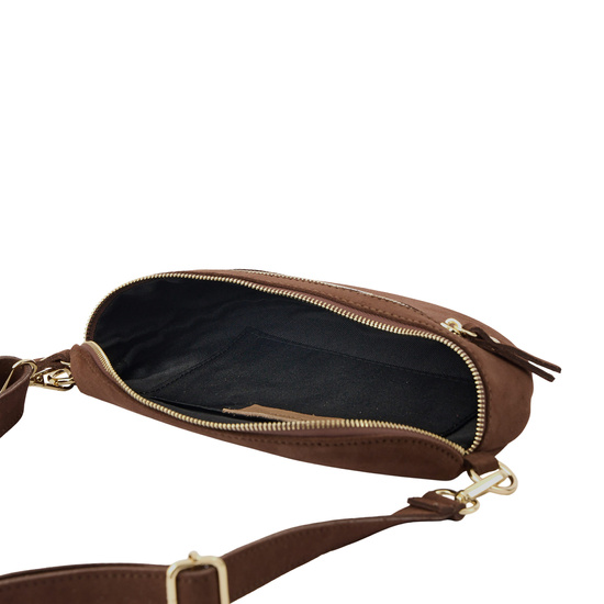 Zamszowa nerka damska Barberinis - Brązowa 