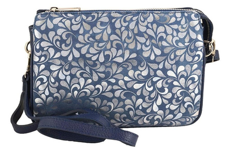 Torebka na ramię - listonoszka - Różowa pudrowa