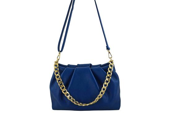 Marszczona torebka z łańcuszkiem - Chabrowa 