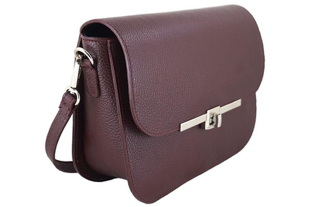 Wizytowa torebka listonoszka skórzana - Barberini's - Granatowa