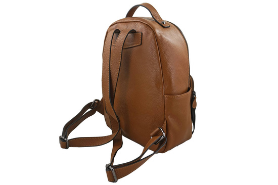 Elegancki plecak skórzany - Brązowy jasny