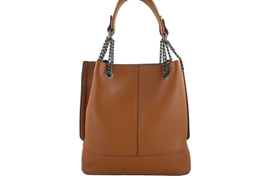 Modna torebka skórzana damska - Granatowa