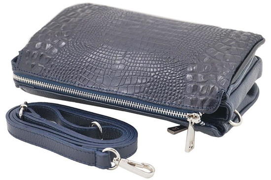 Torebka damska z motywem CROCO - Bordowa 