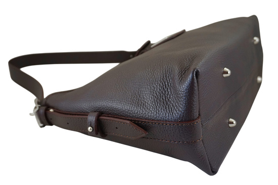 Codzienna torebka damska na ramię - Brązowa ciemna