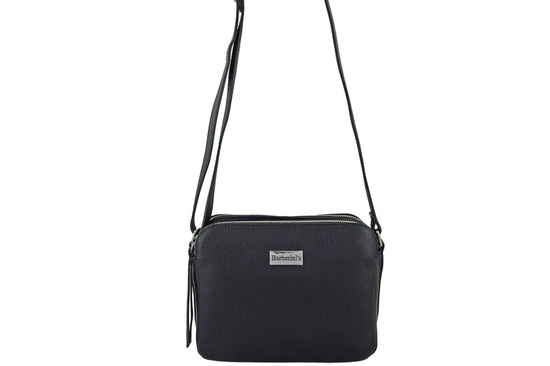 Torebka skórzana damska włoska - Czarna 