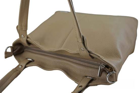 Codzienna duża torebka damska - Beżowa 