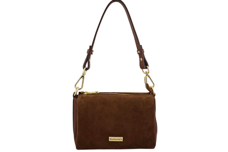 Zamszowa listonoszka damska Barberinis - Brązowa 