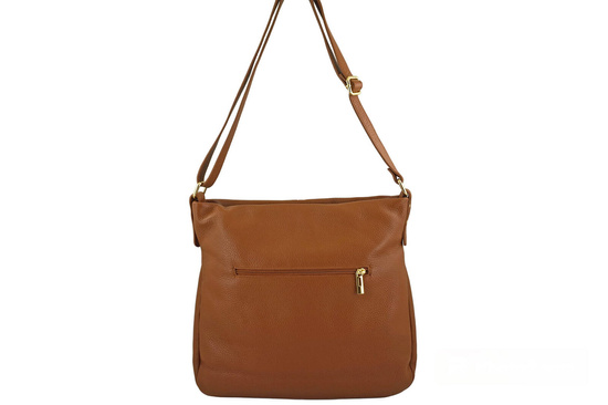 Duża klasyczna torba na ramię - Brązowa jasna 