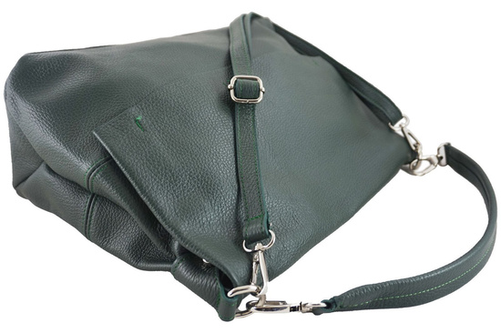 Duża torebka klasyczna ze skóry naturalnej miękkiej - Brązowa jasna 